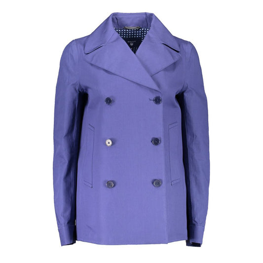 Gant Blue Cotton Women Coat Jacket