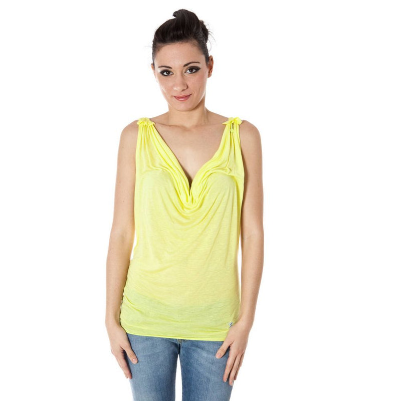 Zuelements Yellow Viscose Women Top - Stylish & Versatile