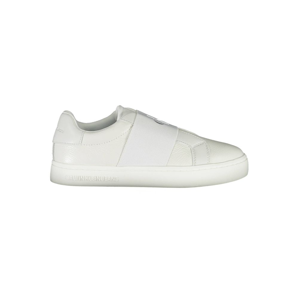 Calvin Klein White Leather Women Sneaker - Stylish & Comfortable