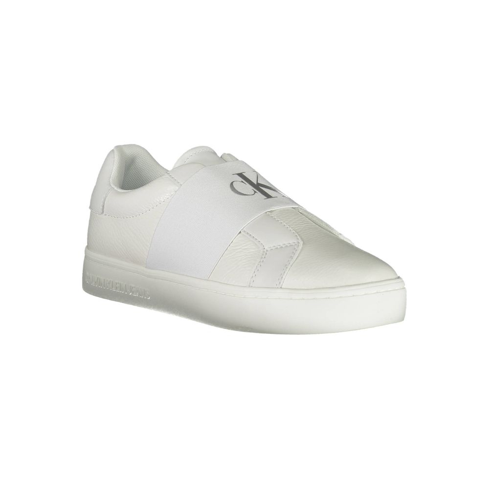 Calvin Klein White Leather Women Sneaker - Stylish & Comfortable