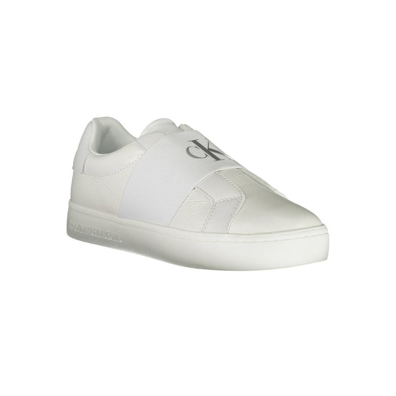Calvin Klein White Leather Women Sneaker - Stylish & Comfortable