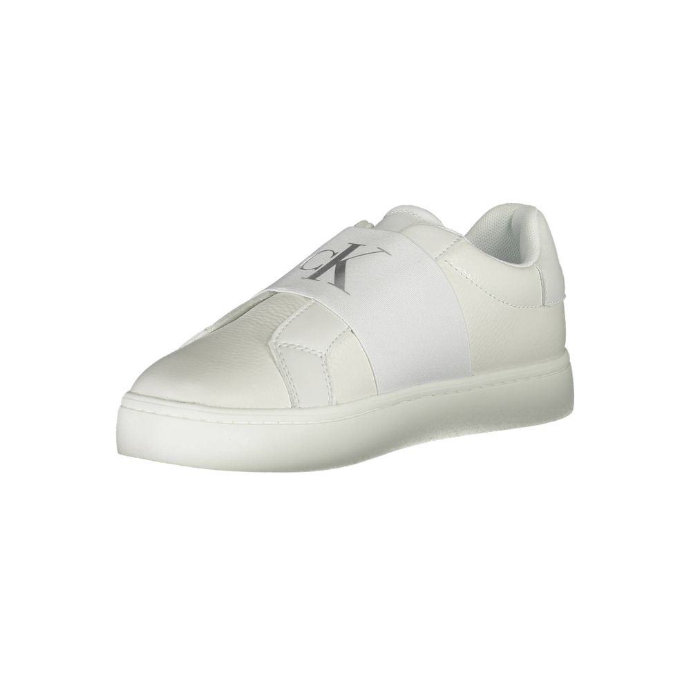Calvin Klein White Leather Women Sneaker - Stylish & Comfortable