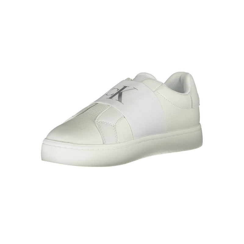 Calvin Klein White Leather Women Sneaker - Stylish & Comfortable