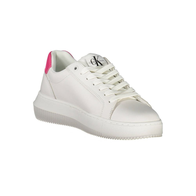 Calvin Klein White Leather Women Sneaker - Écologique et Élégant