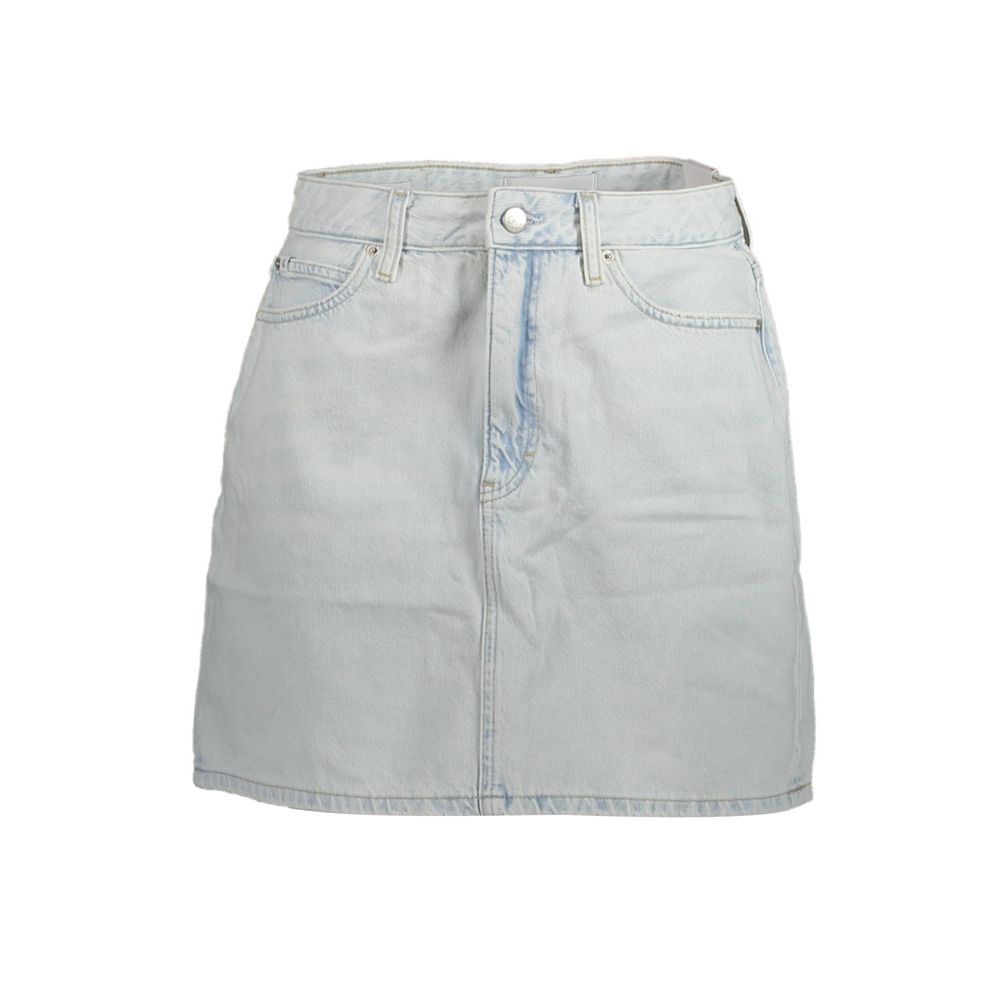 Jupe en Denim Coton Bleu Clair pour Femmes - Calvin Klein CA-18941-W25