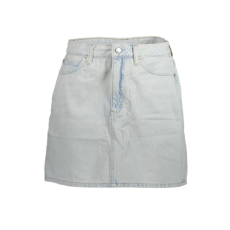 Jupe en Denim Coton Bleu Clair pour Femmes - Calvin Klein CA-18941-W25