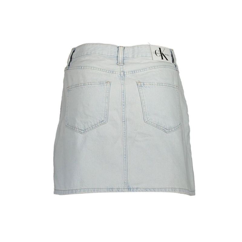 Jupe en Denim Coton Bleu Clair pour Femmes - Calvin Klein CA-18941-W25
