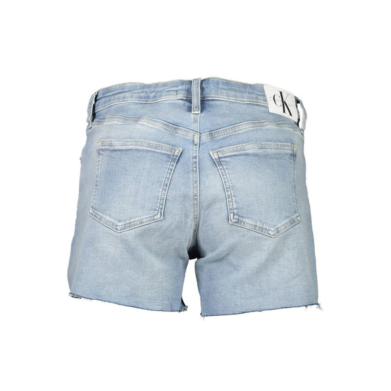 Calvin Klein Blue Cotton Women Shorts - Eco-Friendly Chic