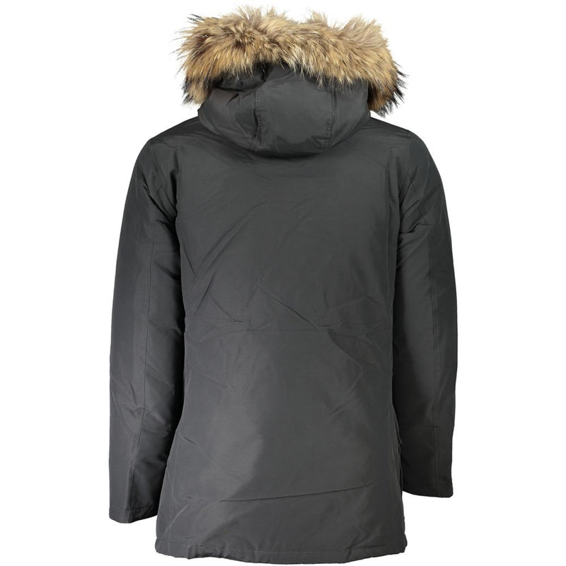 Woolrich grijze katoenen herenjas
