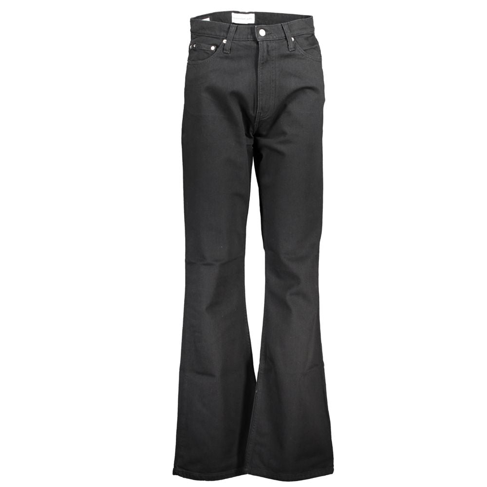 Calvin Klein Black Cotton Bootcut Jeans for Women