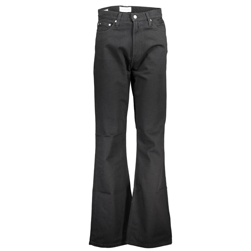 Calvin Klein Black Cotton Bootcut Jeans for Women