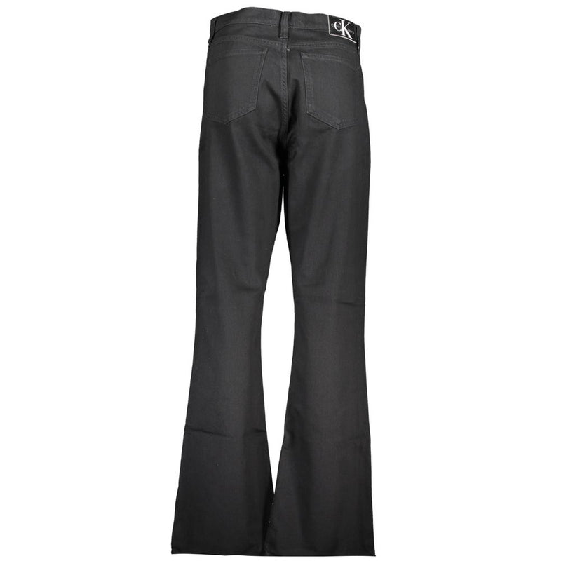 Calvin Klein Black Cotton Bootcut Jeans for Women