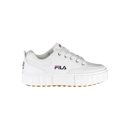 Sneakers compensées blanches Fila Chic avec détails brodés