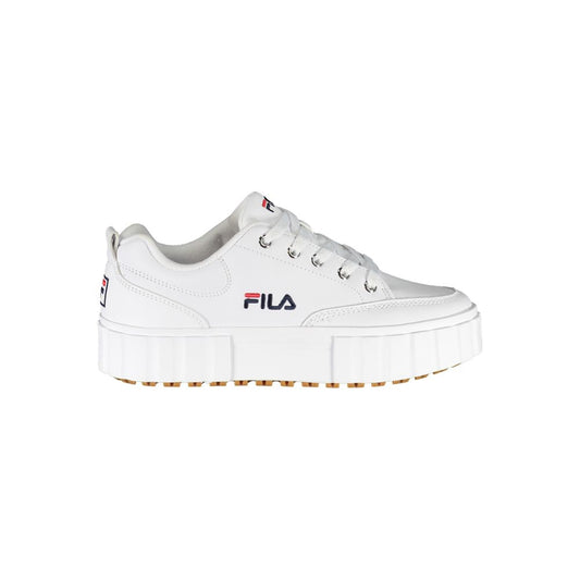 Sneakers compensées blanches Fila Chic avec détails brodés