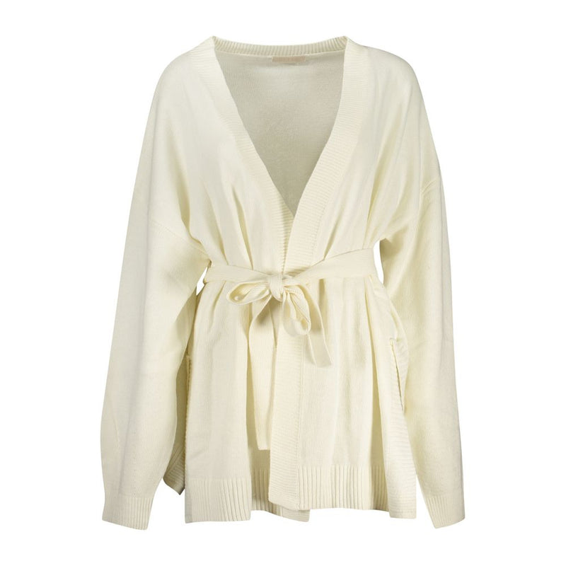Guess Jeans White Acrylic Women Cardigan - Chic Sophistication