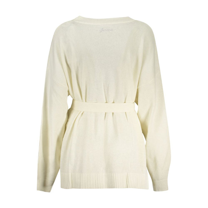 Guess Jeans White Acrylic Women Cardigan - Chic Sophistication