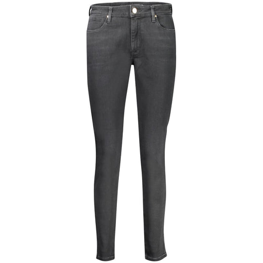 Guess Jeans Black Cotton Women Skinny Mid Jeans