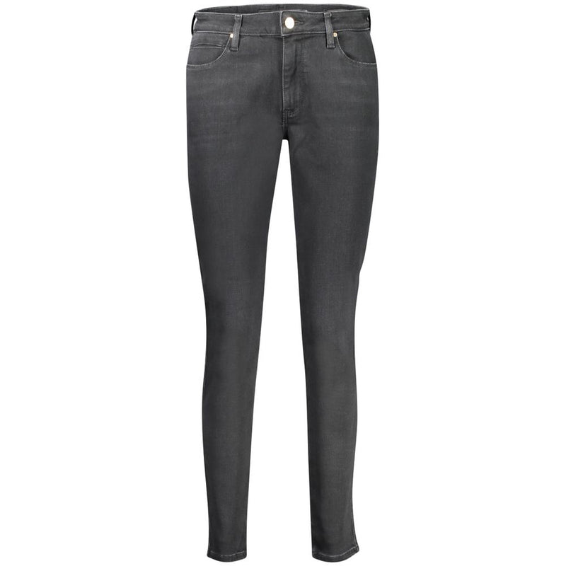 Guess Jeans Black Cotton Women Skinny Mid Jeans