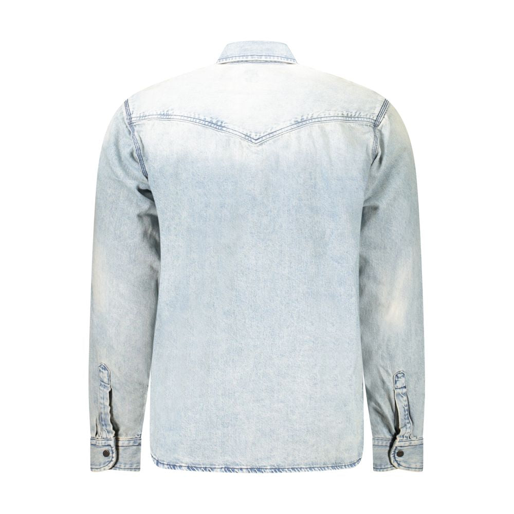 Chemise en coton bleu Hugo Boss