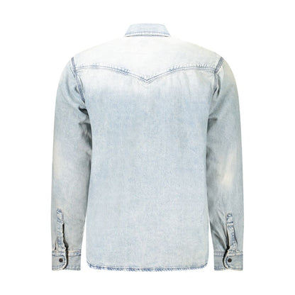 Chemise en coton bleu Hugo Boss