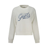 Guess Jeans Women’s White Cotton Sweater with Rhinestone Details