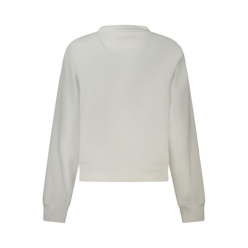 Guess Jeans Women’s White Cotton Sweater with Rhinestone Details