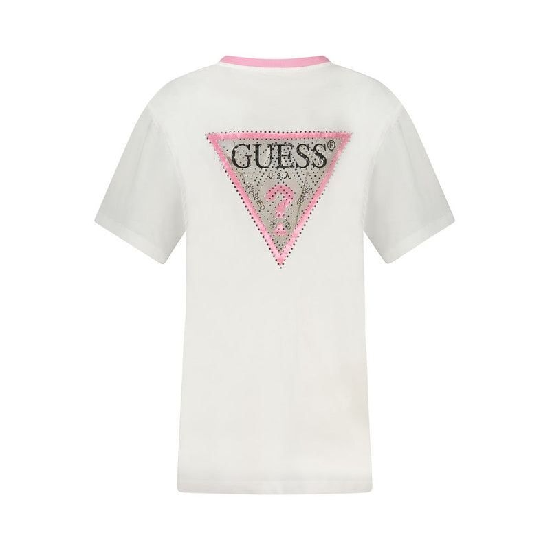 Guess Jeans White Cotton T-Shirt for Women - Eco-Friendly Glamour