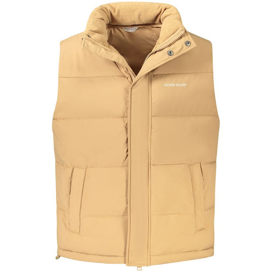 Veste sans manches Guess en jean, en polyester brun, pour homme.