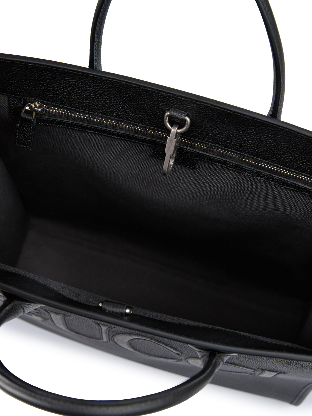 Gucci zwarte leren medium tote bag met logo