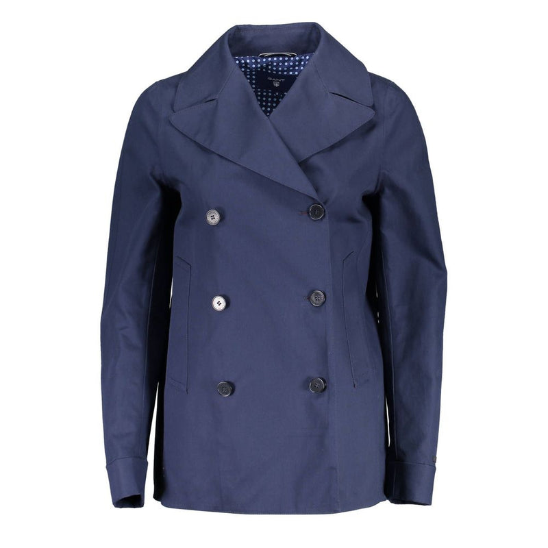 Gant Blue Cotton Women Jacket - Élégance et Polyvalence