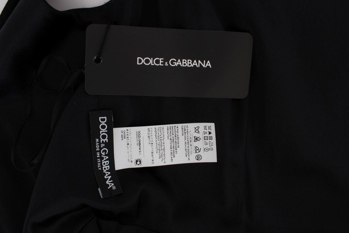 Robe longue portefeuille à imprimé floral rose de Dolce & Gabbana