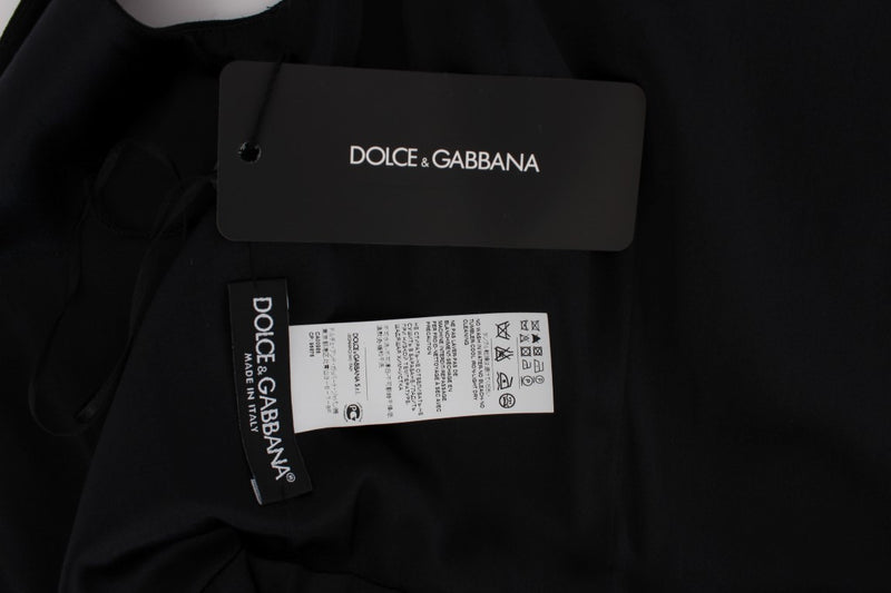 Robe longue portefeuille à imprimé floral rose de Dolce &amp; Gabbana