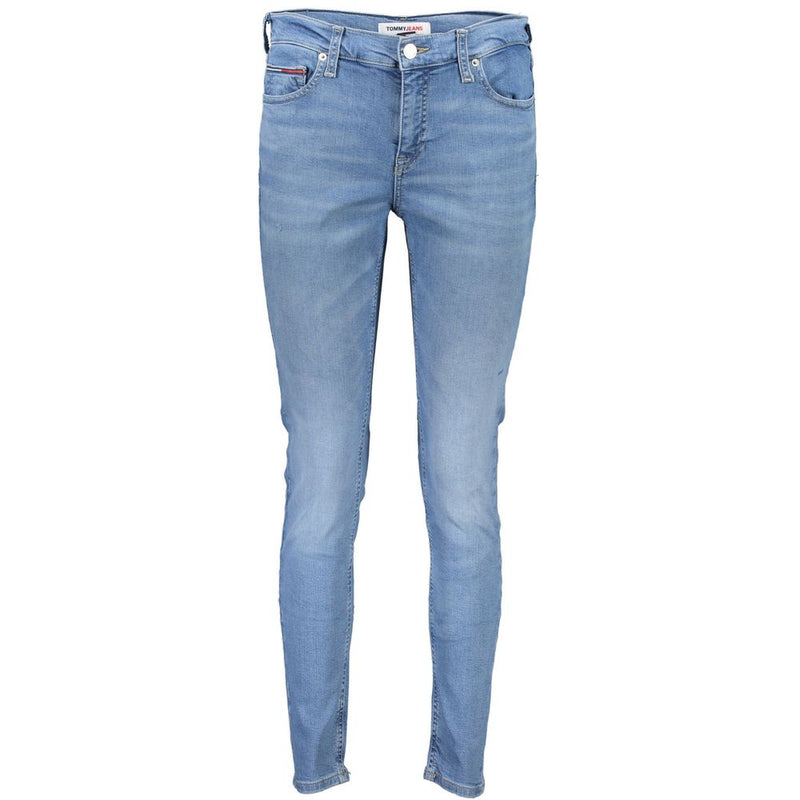 Tommy Hilfiger Nora Blue Cotton Mid Rise Skinny Jeans for Women