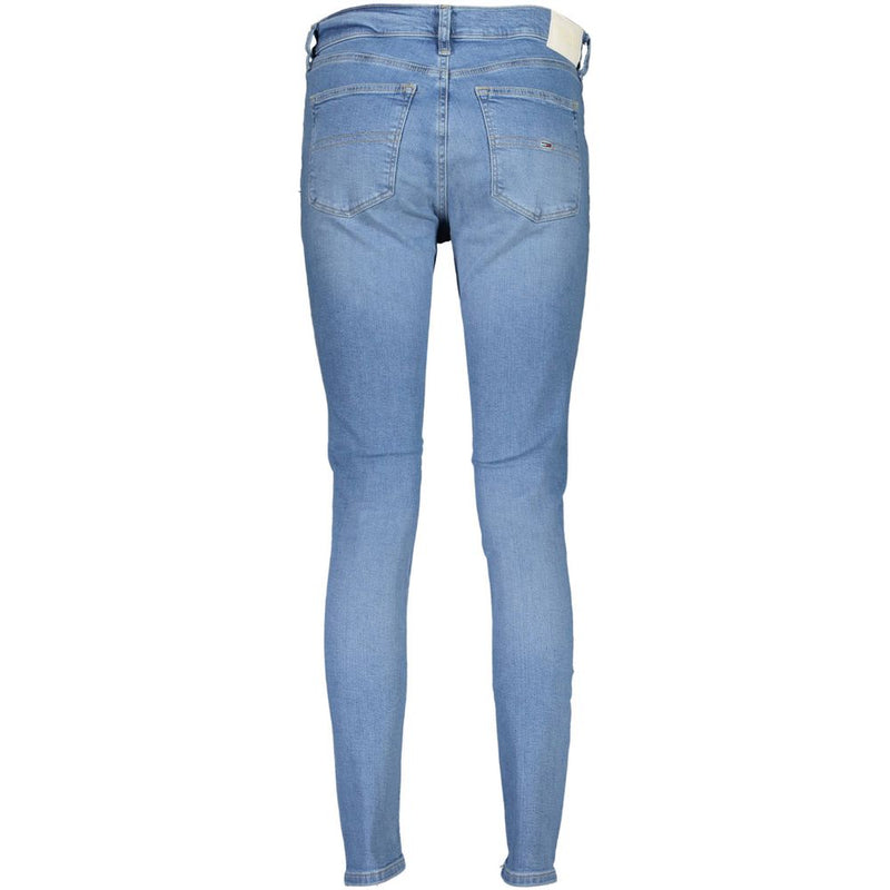 Tommy Hilfiger Nora Blue Cotton Mid Rise Skinny Jeans for Women