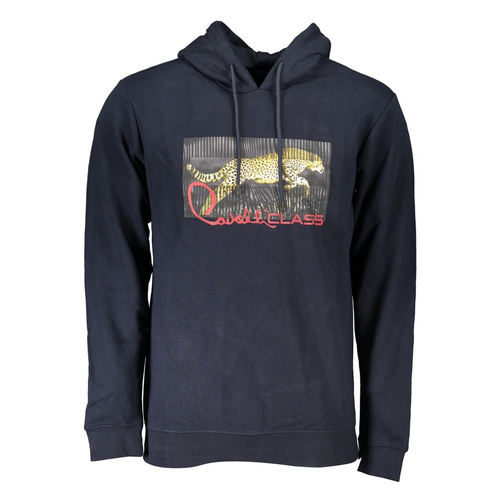 Pull en coton bleu Cavalli Class pour homme