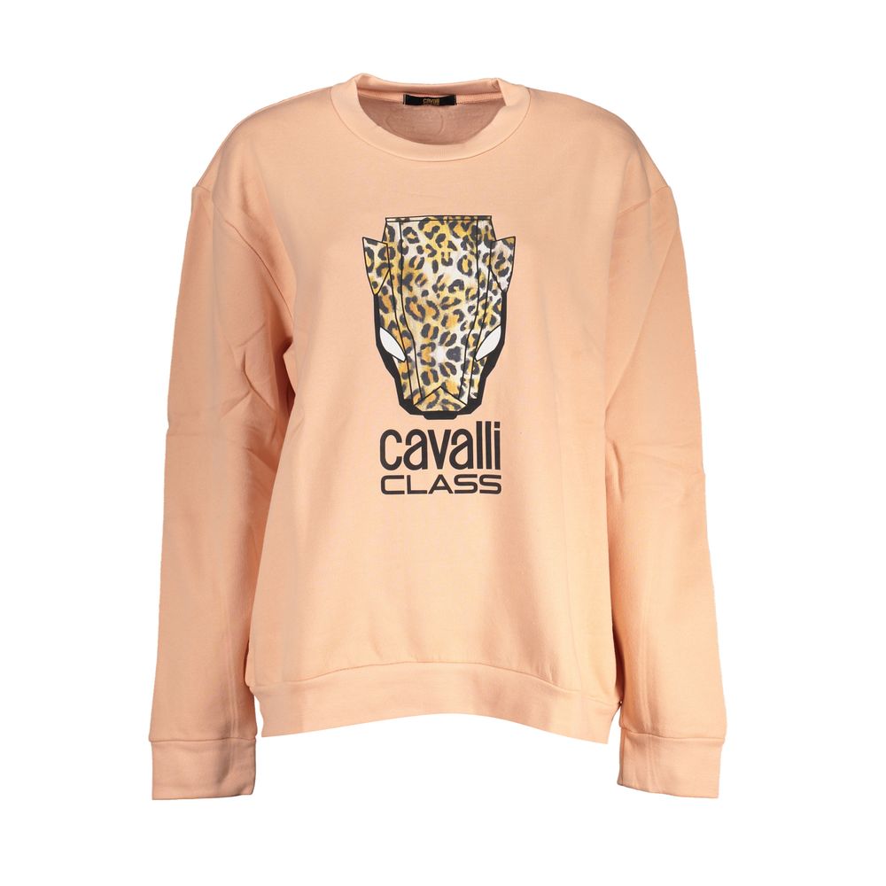 Cavalli Class Pull Femme en Coton Rose - Confort Luxueux