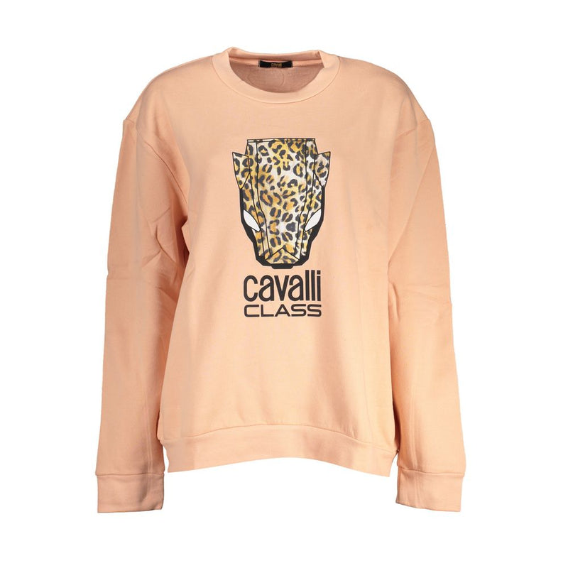 Cavalli Class Pull Femme en Coton Rose - Confort Luxueux