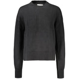 Calvin Klein Black Cotton Women Sweater - High Neck Design