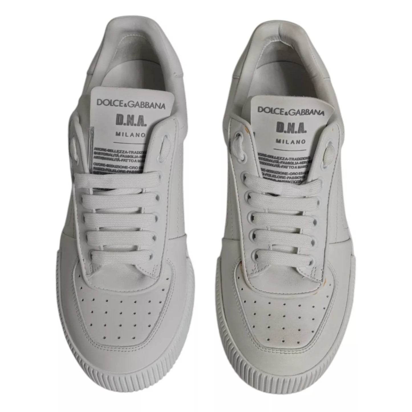 Sneakers basses en cuir blanc Miami de Dolce & Gabbana