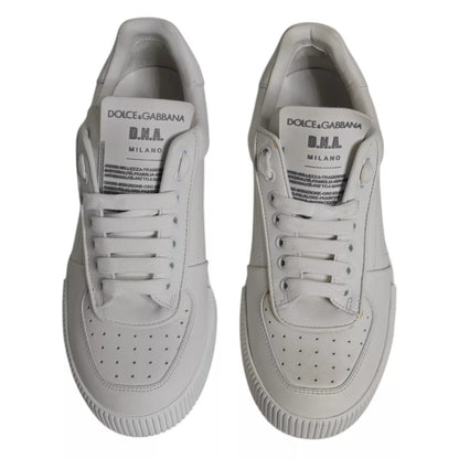 Sneakers basses en cuir blanc Miami de Dolce & Gabbana