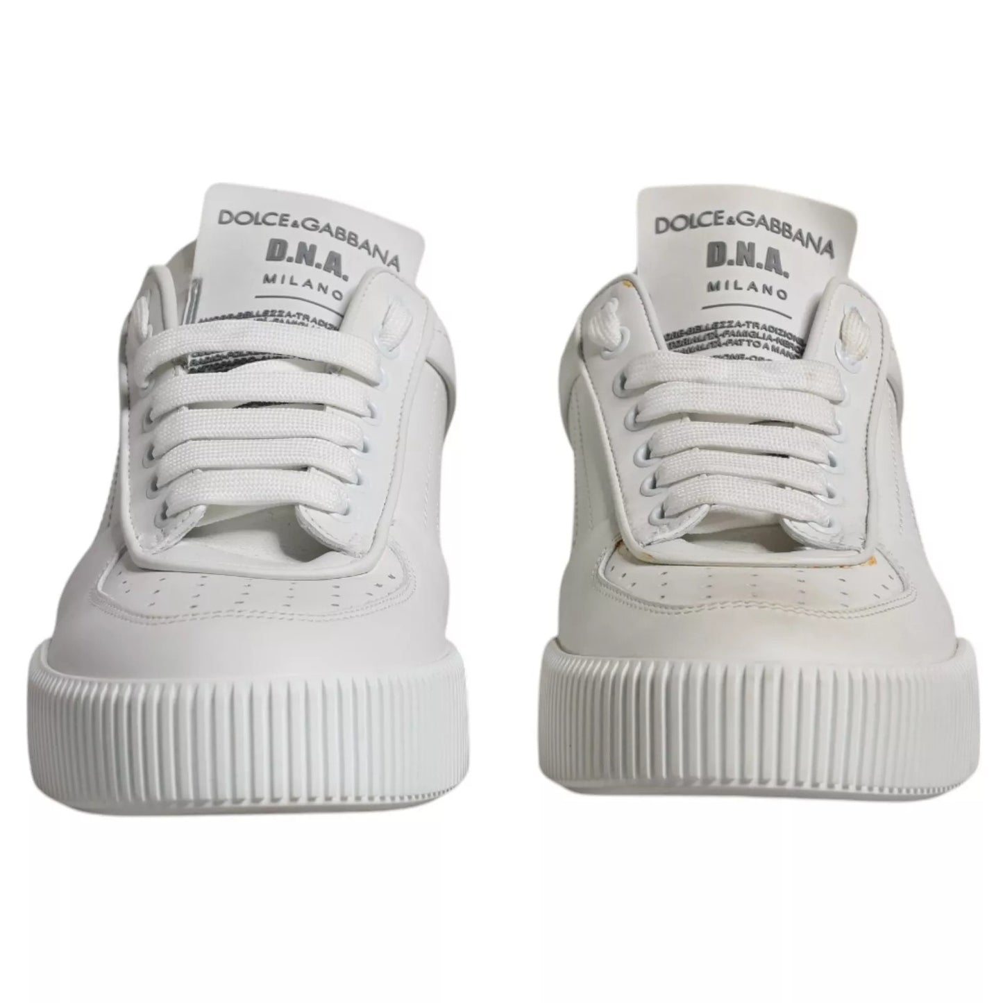 Sneakers basses en cuir blanc Miami de Dolce & Gabbana