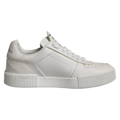Sneakers basses en cuir blanc Miami de Dolce & Gabbana
