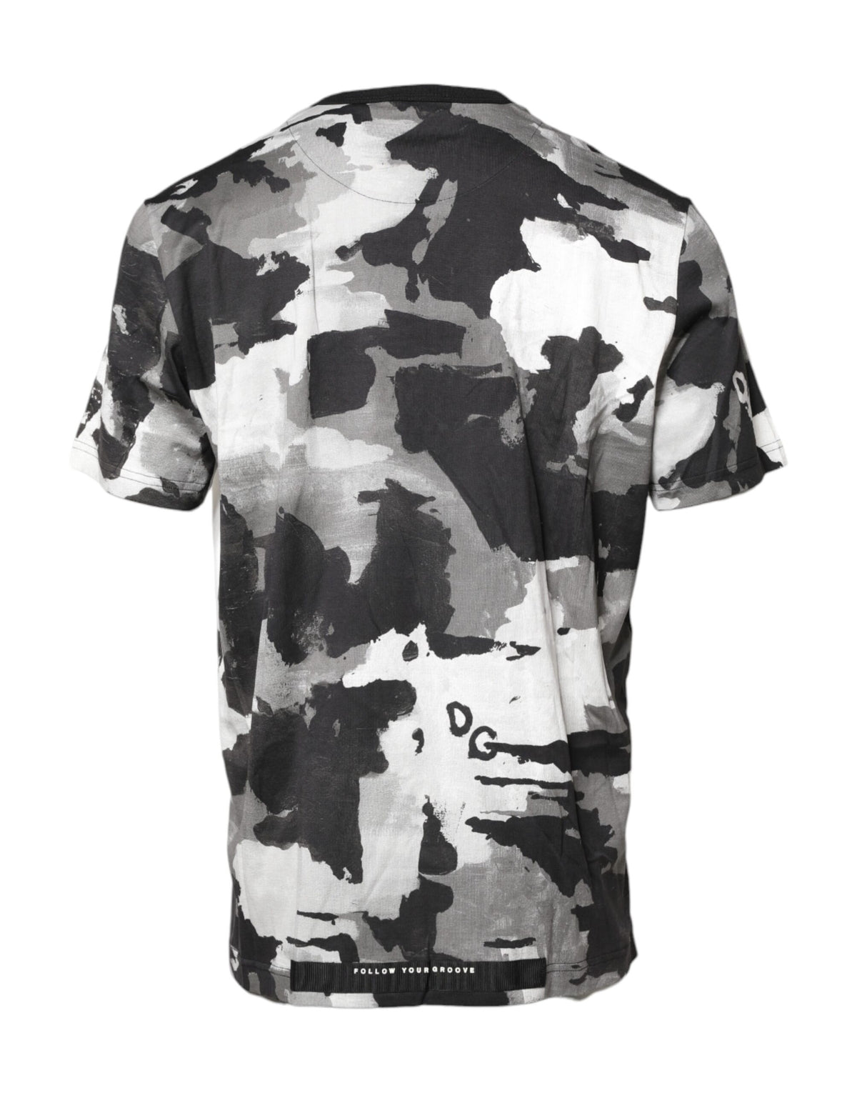 T-shirt à col rond multicolore à motif camouflage de Dolce &amp; Gabbana
