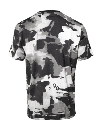 Dolce & Gabbana Multicolor Camouflage Crew Neck T-shirt