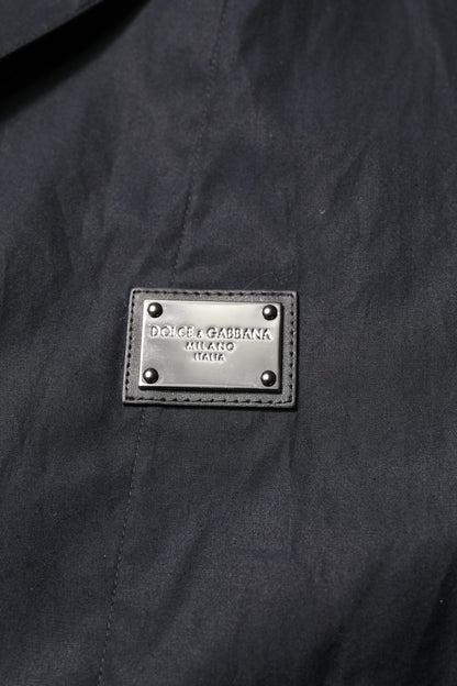 Chemise décontractée à manches courtes et boutons noirs de Dolce & Gabbana