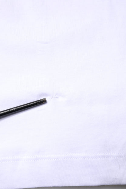 Dolce & Gabbana wit katoenen T-shirt met DG-borduursel en ronde hals.