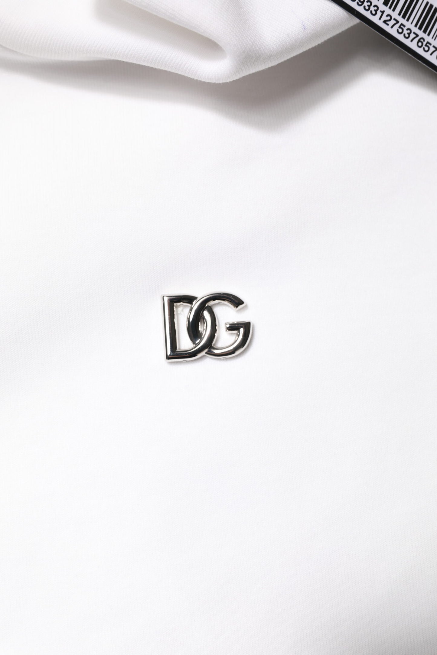 Dolce &amp; Gabbana wit katoenen coltrui met DG-applicatie
