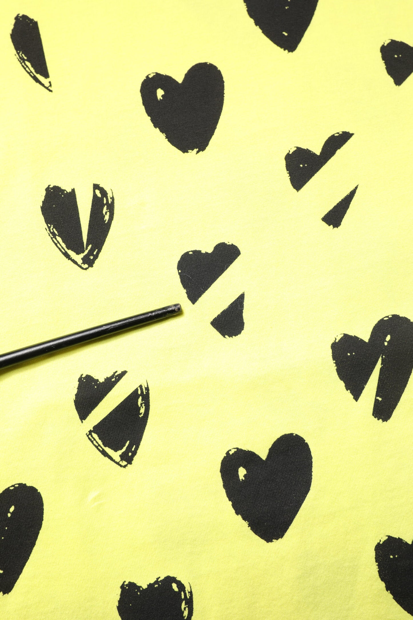 T-shirt à manches courtes en coton jaune avec logo DG Heart de Dolce & Gabbana