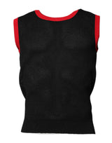 T-shirt noir en coton à col rond et coupe ajustée de Dolce &amp; Gabbana