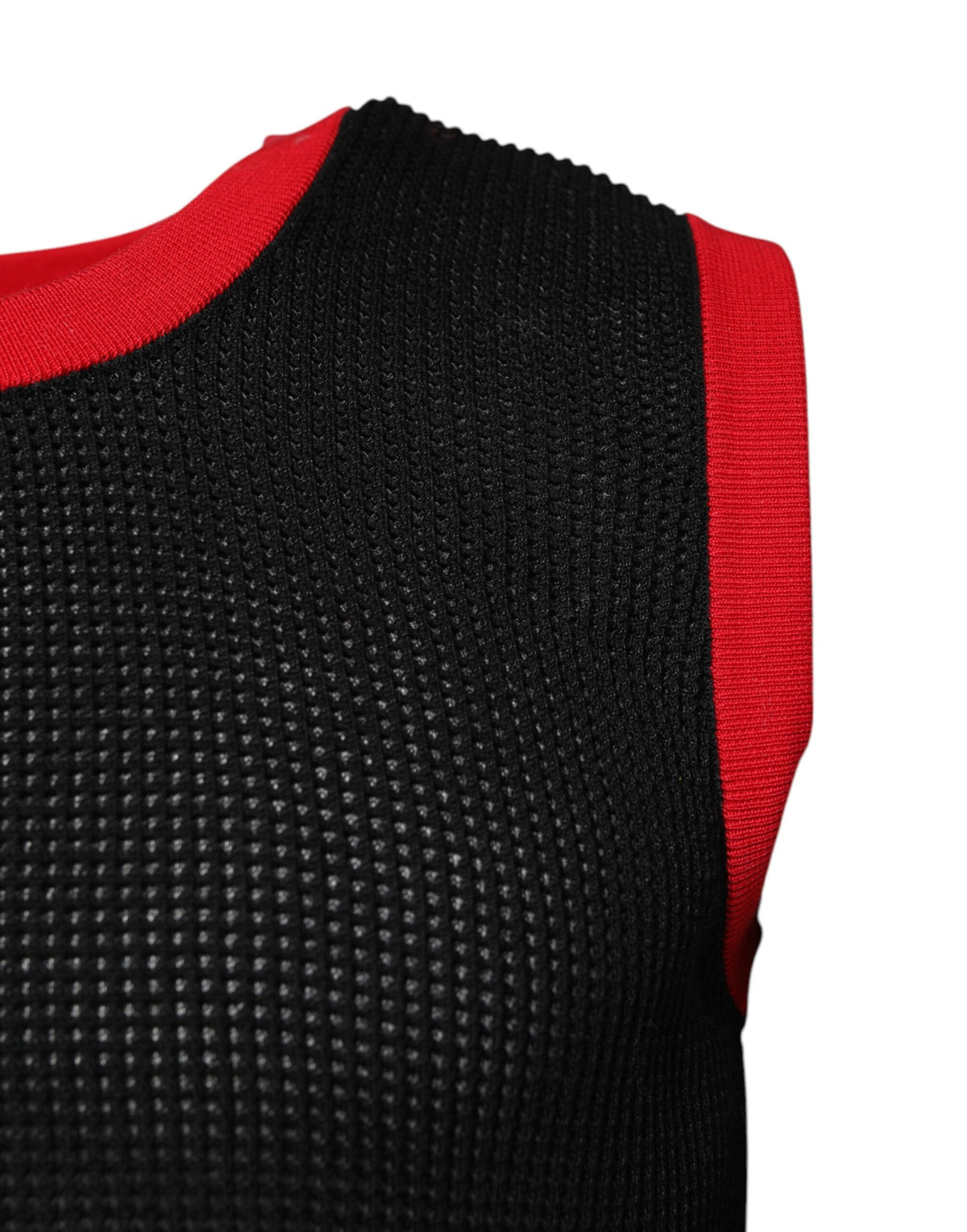 T-shirt noir en coton à col rond et coupe ajustée de Dolce &amp; Gabbana